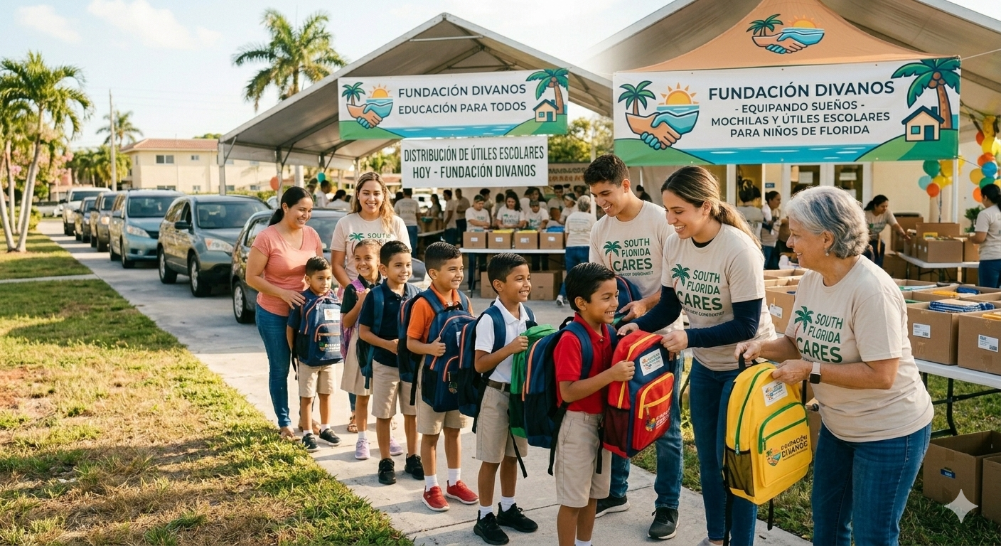  Fundación Divanos enciende la chispa del aprendizaje: Útiles escolares para un futuro brillante en Florida